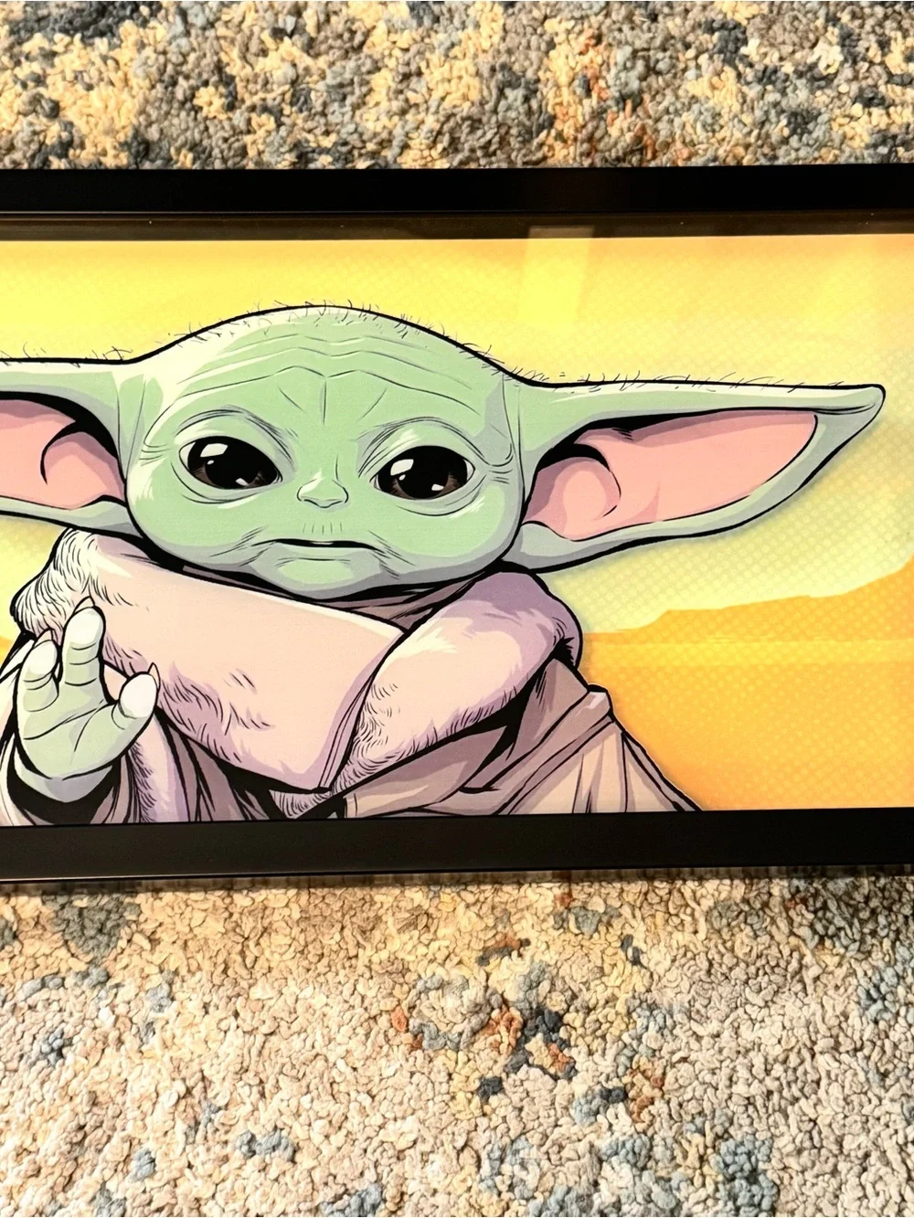 Star Wars The Mandalorian & Grogu Wall Art - Green, Yellow, Black